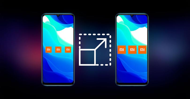 Ändra storleken på ikoner på Xiaomi-telefoner