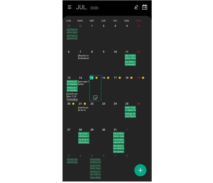 tiempo en el calendario de Samsung 01