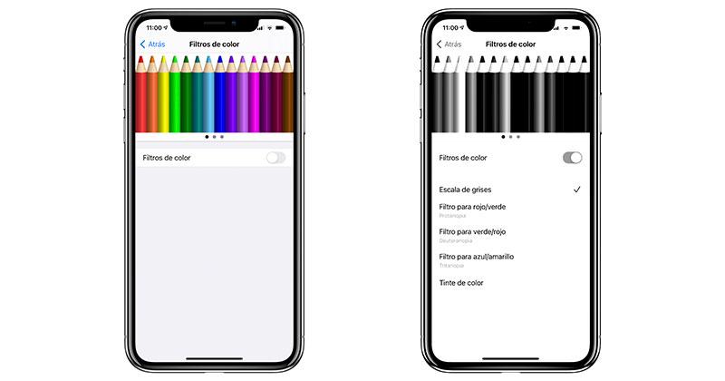 filtro de color iphone
