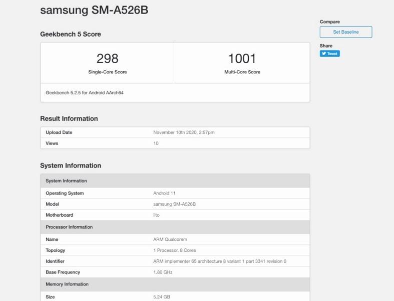 Samsung-Galaxy-A52-5G geekbench