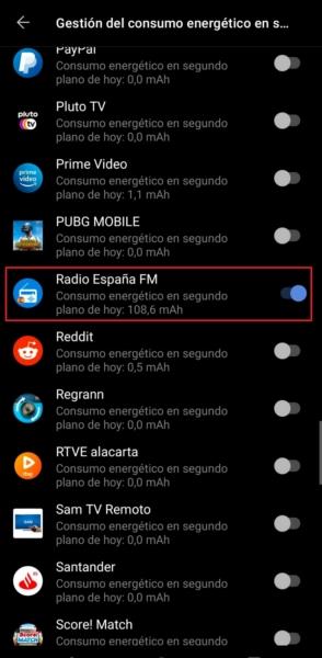 راديو التطبيق permisos inicio