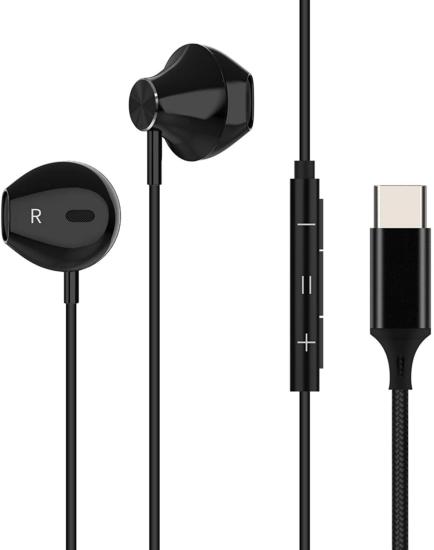 auriculares tipo c negros
