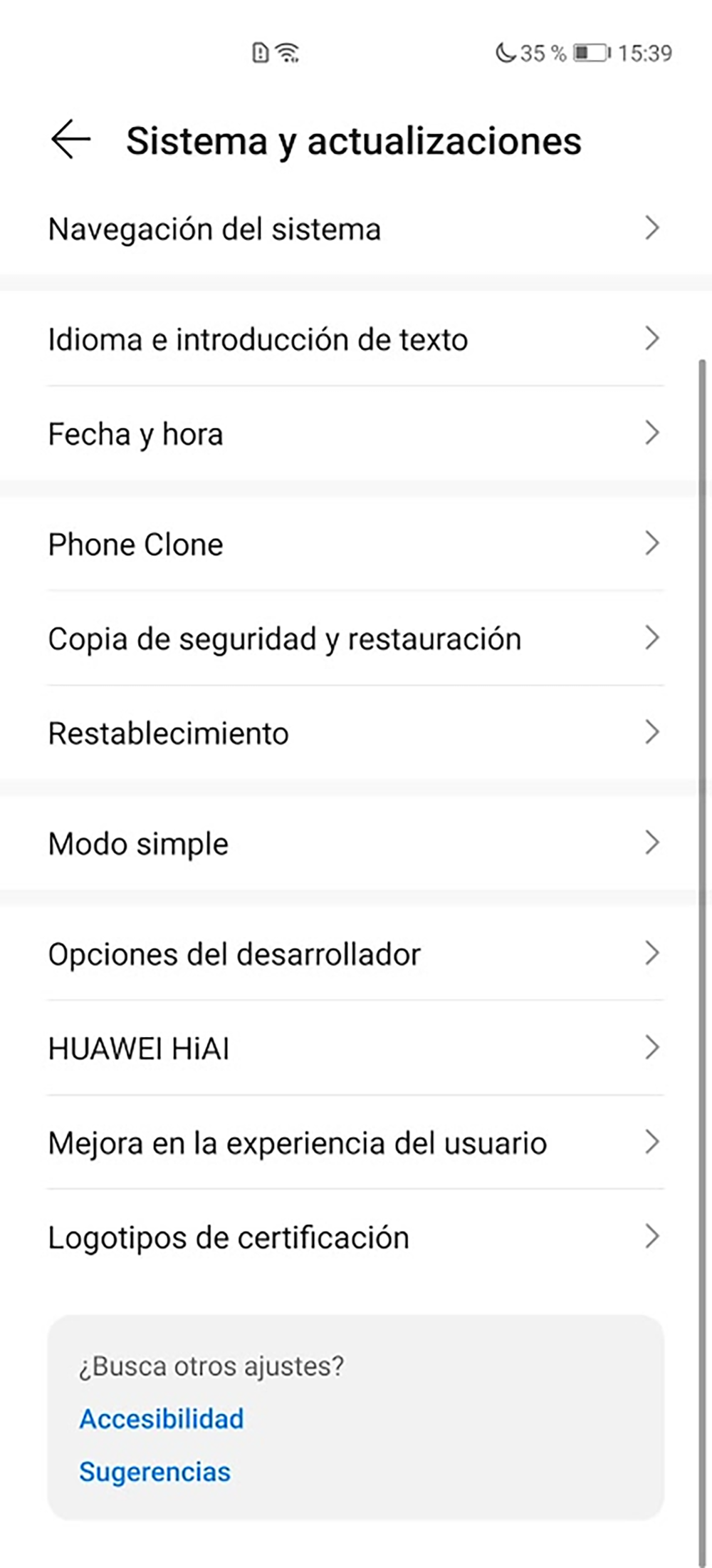 Desintalar app Huawei en EMUI