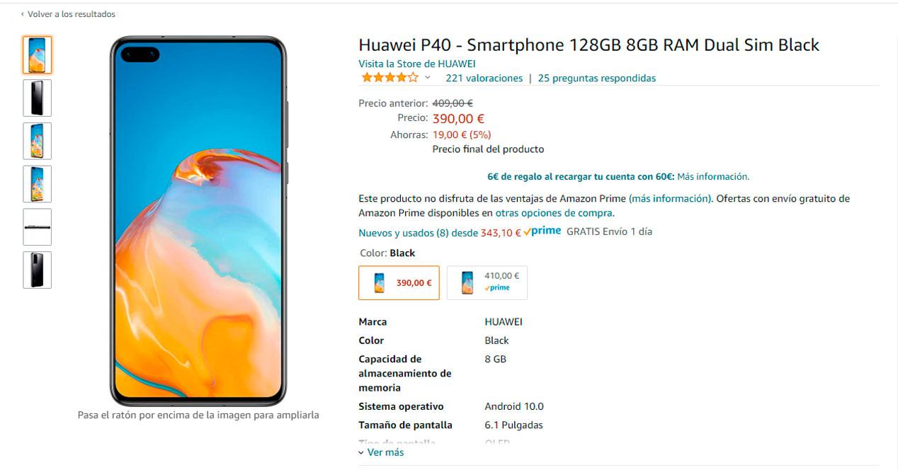 Huawei P40 oferta