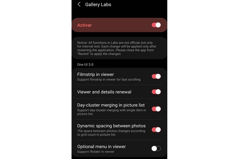 Gallery Labs One UI 3.0